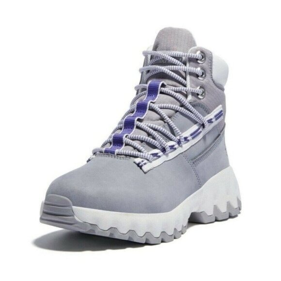 Timberland Edge Purple Gray Nubuck Suede Waterproof Travel Hiker Boots 8‎ A2K31 - Picture 1 of 8